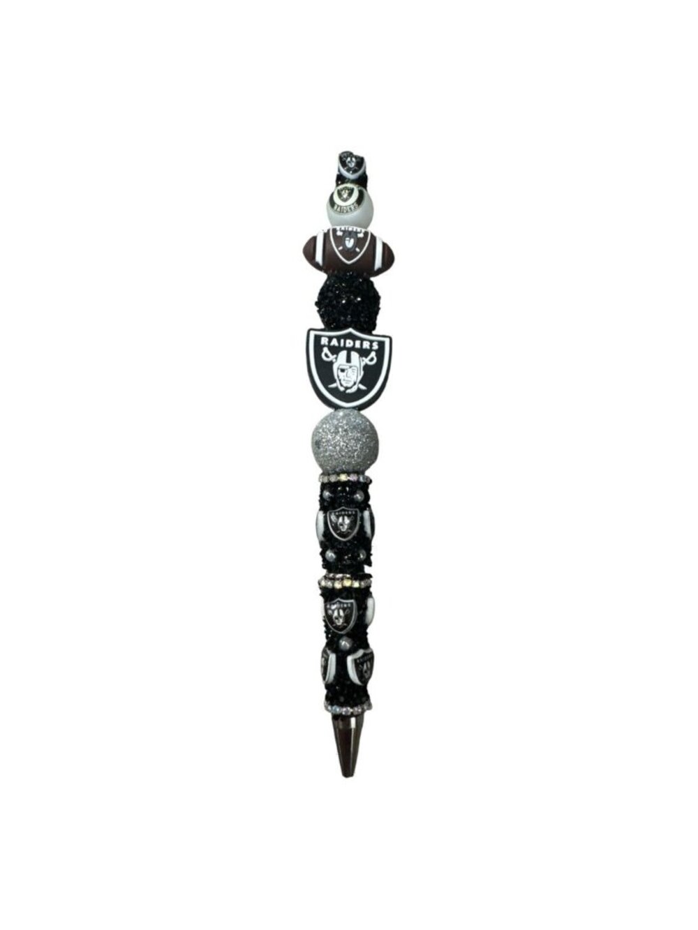 Handcrafted Football-Themed Decorative Beaded Pen - Unique Team Spirit Design fo
